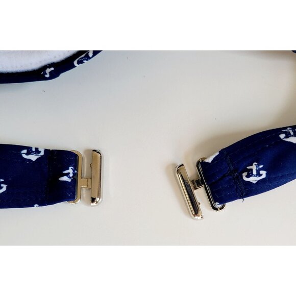 Bikini Set Navy Anchor Print High-Waist Bottom Halter Top Vintage Inspired Retro - Picture 6 of 12